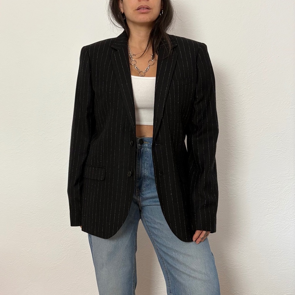 The kooples wool blend stripe blazer